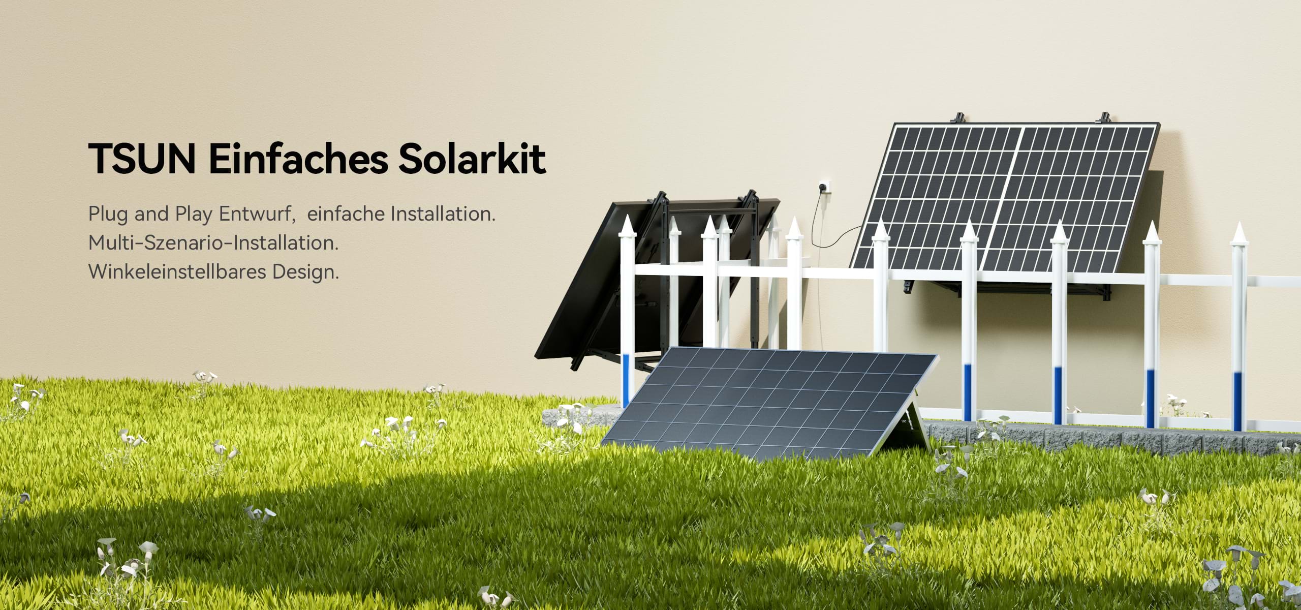Solar Set Solaranlage TSUN Micro Wechselrichter Balkon Kraftwerk